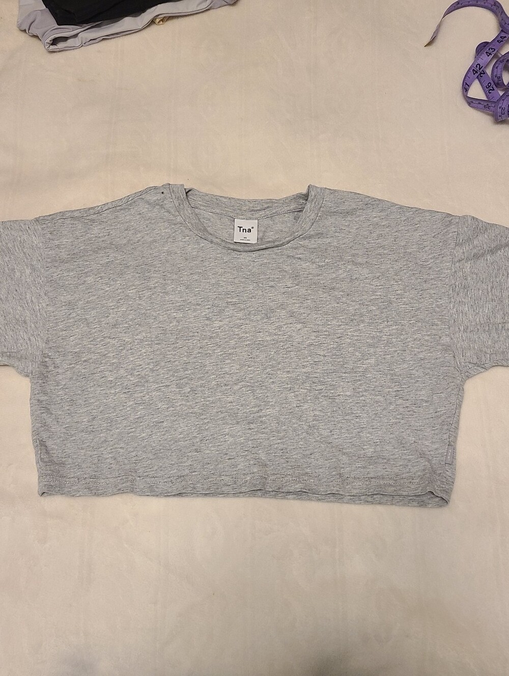 Tna Heather Gray Cropped Tee